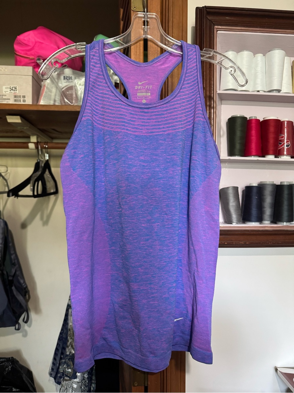 Nike Purple and Pink Dri-FIT Racerback Tank Top - Women's